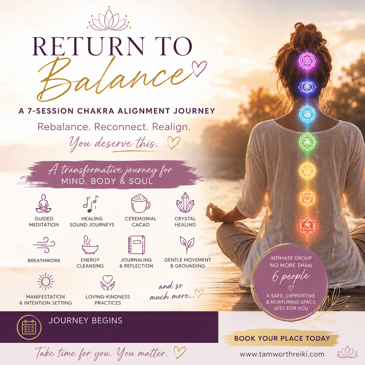 Return to Balance Chakra Alignment Journey at Tamworth Reiki