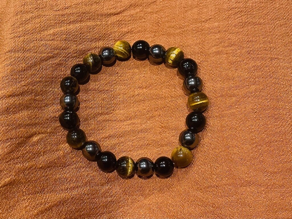 Black Tourmaline, Tiger’s Eye & Hematite Protection Bracelet