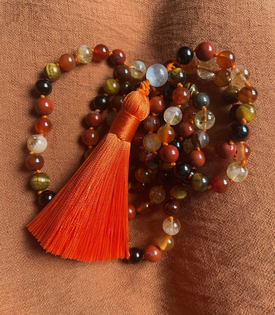 Strength, Courage & Confidence - Hand tied Mala Beads - made by Tamworth Reiki